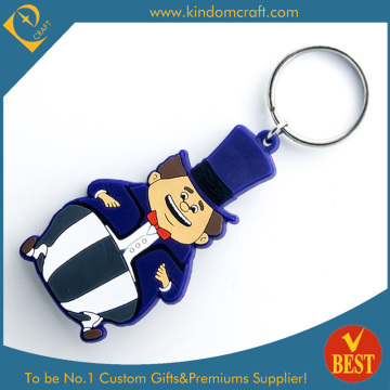 Supply Feshion Cute Cartoon Rubber PVC Keychain for Gift