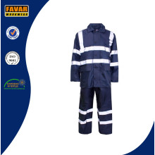 High Visibility Waterproof Coverall Workwear Rain Coat/ Traffic Police Rain Coat