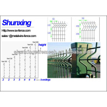 vinil verde revestido cerca de malha de arame soldado