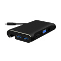 HUB USB 7-EN-1 Type-C VERS HDMI / 3USB3.0 / PD / VGA / LAN pour ordinateur portable