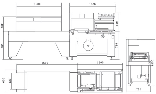 Stainless L Bar Sealer Shrink Wrapper