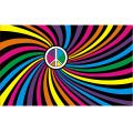 Cheap price 100% Polyester outdoor rainbow flag