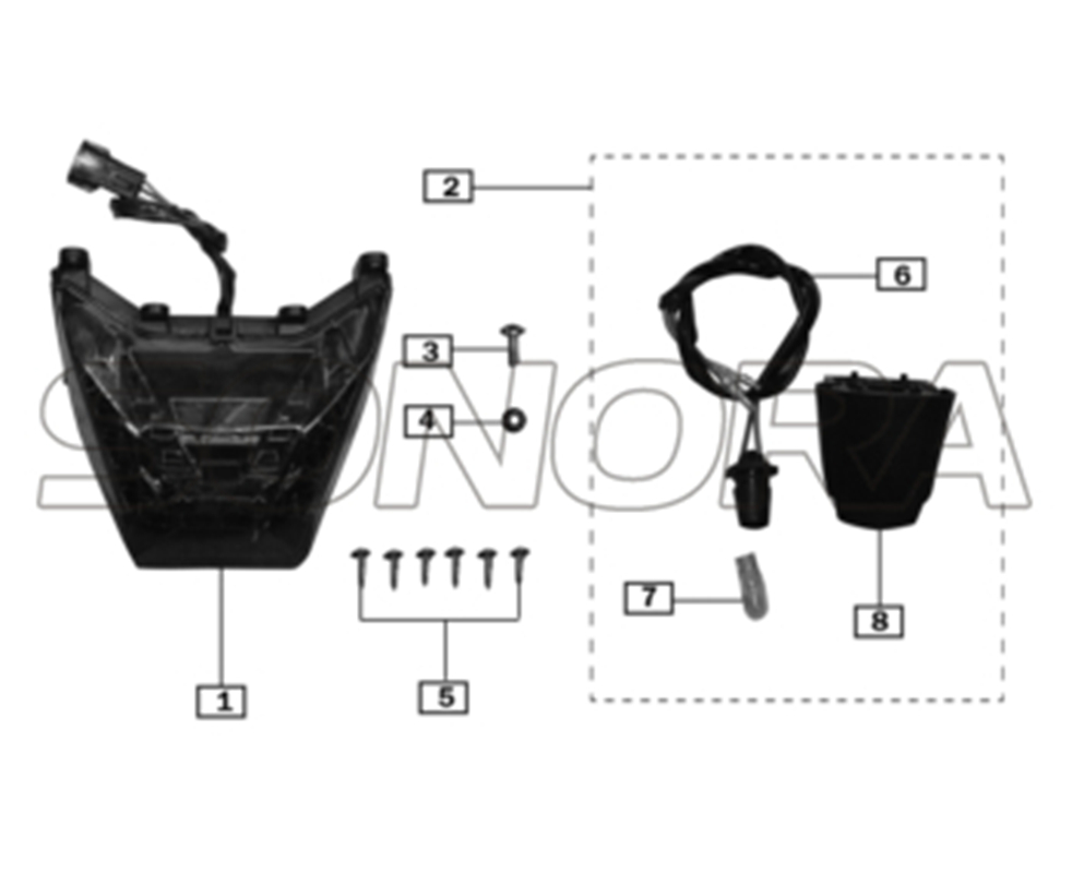 Rear lamp assembly