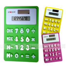 Calculadora Dobrável De Silicone Dual Power De 11.5cm 8 Digits Com Megnet (LC518A)