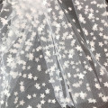 Polyester printed tulle with star for dress