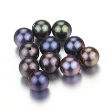 Snh Peacock Color Round Half Drilled Beads