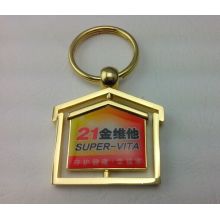 Offset Printed House Keychain com ouro chapeado (GZHY-KC-018)
