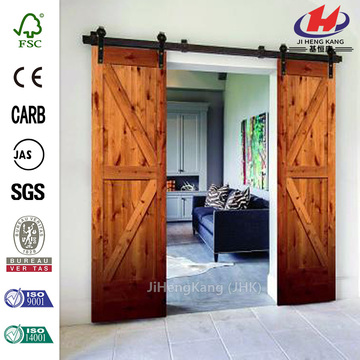 JHK-S06  Wood Track Shower Interior Sliding Barn Door