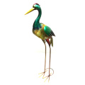 Metal Bright Colored Crane Animal Garden Decoration