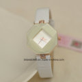 Quartz Watch Fashion Girls Montres de poignet avec bracelet en cuir véritable