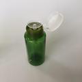 180ml green PET bottle with press platform cap