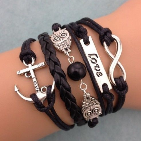 Leather Charm Bracelet