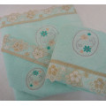 Applique Lace Luxury 3-Piece Bathroom Towel Set