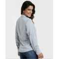 Tops elegantes de camisas femininas Blusa feminina de algodão de escritório