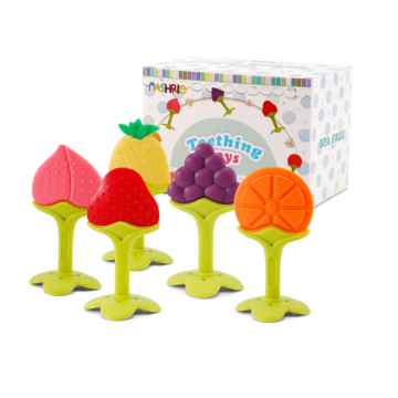 Jouets de dentition de fruit en silicone personnalisé