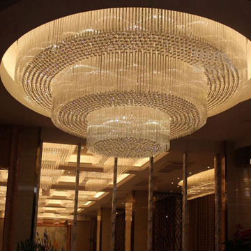 Candeeiro de teto lustre de hotel de luxo