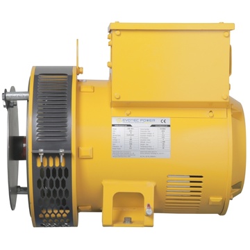 Yellow Three Phase 4 Pole Synchronous Generator