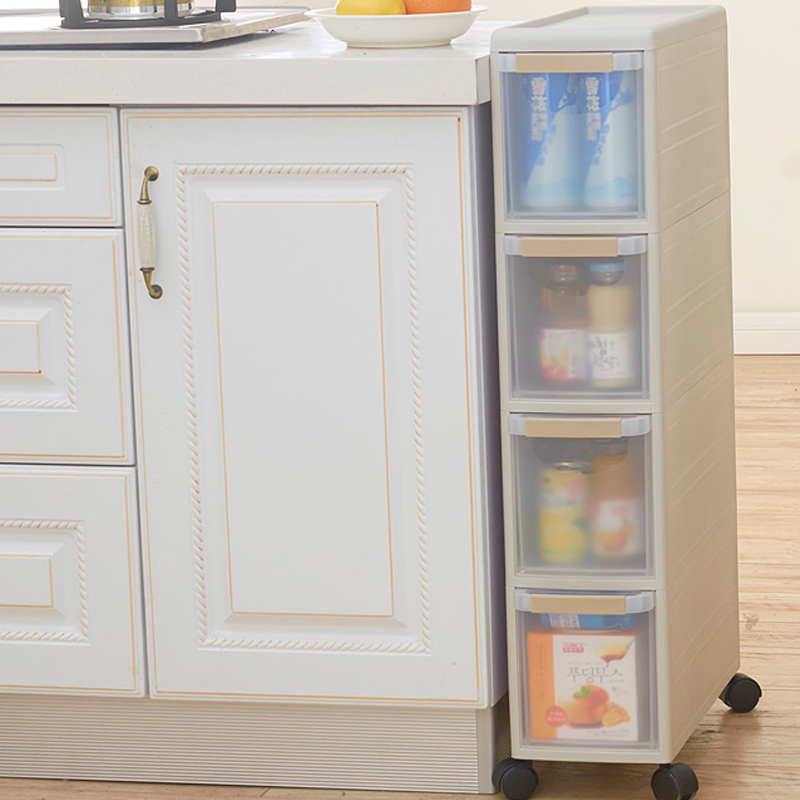 Plastic drawer storage cabinet