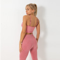 Conjunto feminino de ioga sem costura vital