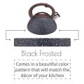 Black Frosted Stainless Steel Whistling Water Kettle