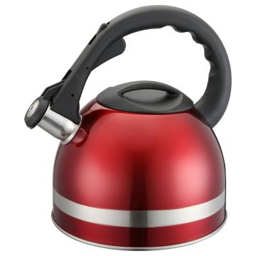 Beauty RedTea Pot Mit Silberring