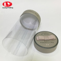Caja redonda de tubo de plástico de PVC con tapa de papel