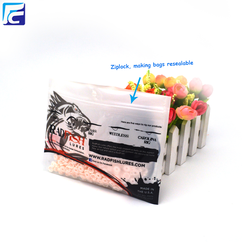 Custom Ziplock Plastic Bag For Fishing Bait Lure