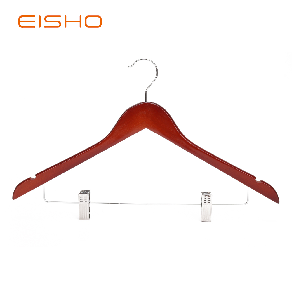 Ewh0052 Wooden Hangers With Clips