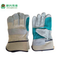Green  Leather Double Palm Work Gloves