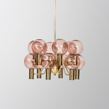 INSHINE Pink Glass Vintage Chandelier