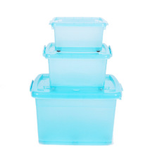 Caixa de armazenamento de plástico de cristal com rodas (SLSN060)
