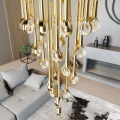 gold metal commercial project hotel lobbychandelier lamp