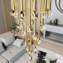 fashion design gold metal commercial project lighting hotel lobby lamp and chandelier lamp