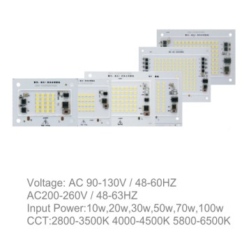 AC SMD Módulo de placa de circuito impreso LED con conductor de LED de corriente constante lineal 70W (10W / 20W / 30W / 50W / 70W / 100W)