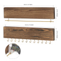 Wood Hanging Jewelry Holder with Removable Earrings Rod