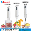 Mini batidora portátil de frutas con pilas para cocina, batidora de acero inoxidable / tarro de cristal, licuadora de vacío húmeda y seca