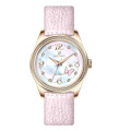 Diamond Bisel Mop Dial Women&#39;s Leather Watches