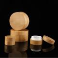 Cosmetic Bamboo Cream Bottle Wood Bamboo Cream Jar