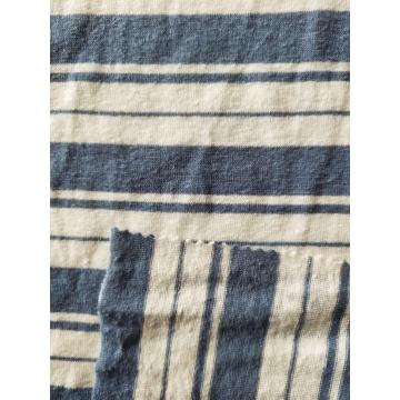 Linen Poly Y/D Stripe Jersey