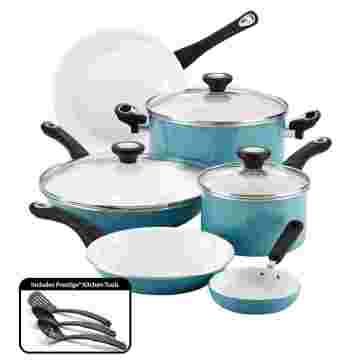 Amazon Vendor Céramique Nonstick Cookware Ensemble de batterie 12 pièces Vert