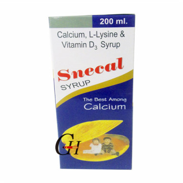 Sirop de calcium et L-Lysine et VD3