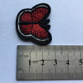 Borboleta vermelha roupas bordadas patch acessórios personalizados