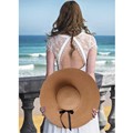 Sombrero plegable de paja de borde plegable Bowknot Summer