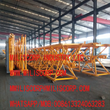 Well welded and processed tower crane jibs