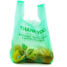 Sacos de colete não tecidos ecologicamente corretos de qualidade alimentar reutilizáveis ​​para compras