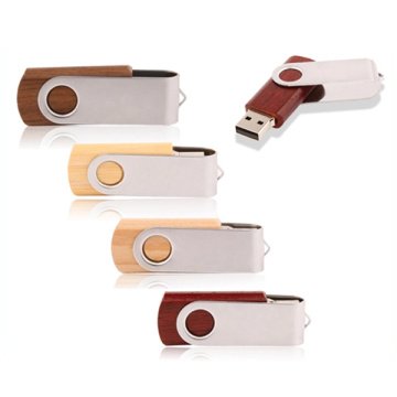 Swivel Wooden USB Flash Pen Drive