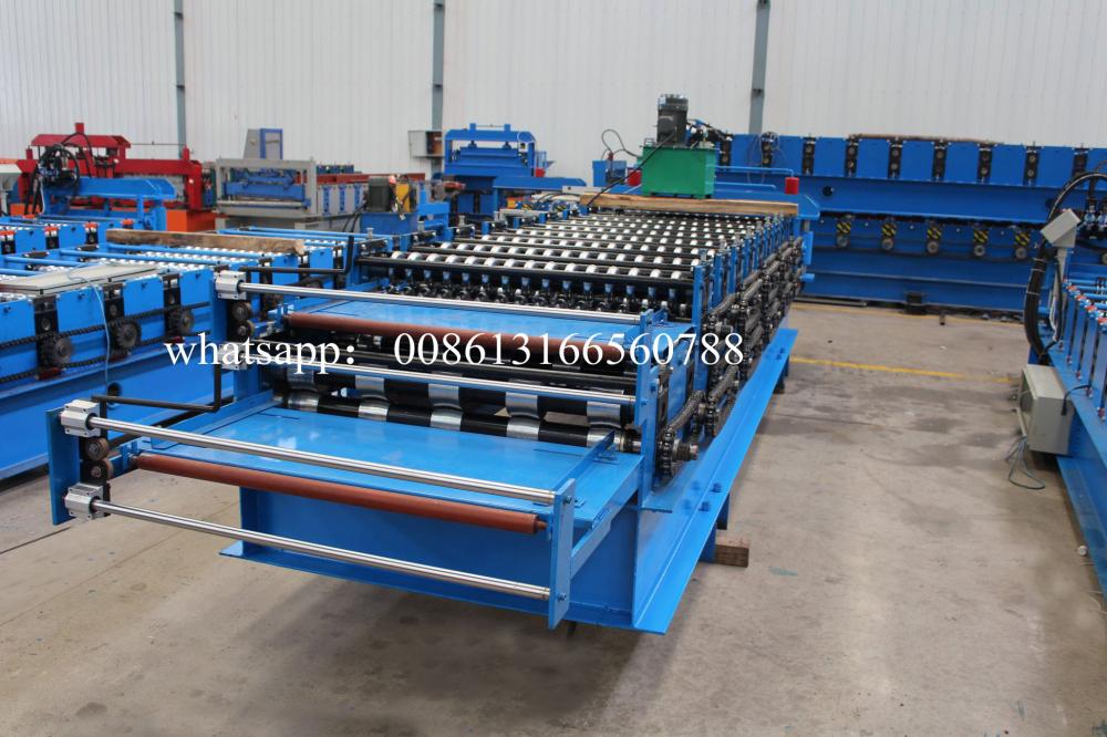 Corrugated And Trapezoidal Sheet Double Layer Tile Making Roll Forming Machine