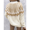 Womens Mock Neck Loose Pullover