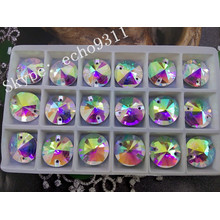 Ab Rivoli Sew on Round Crystal Stones for Garment Decoration (DZ-1041)