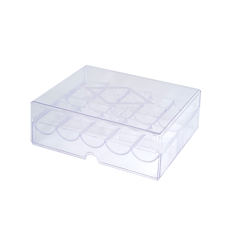 Acrylic Chip Tray With Lid 10 Rows